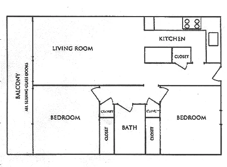 Junior two bedroom 29691/2 floor plan